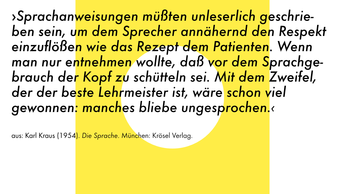Die Sprache / Karl Kraus
