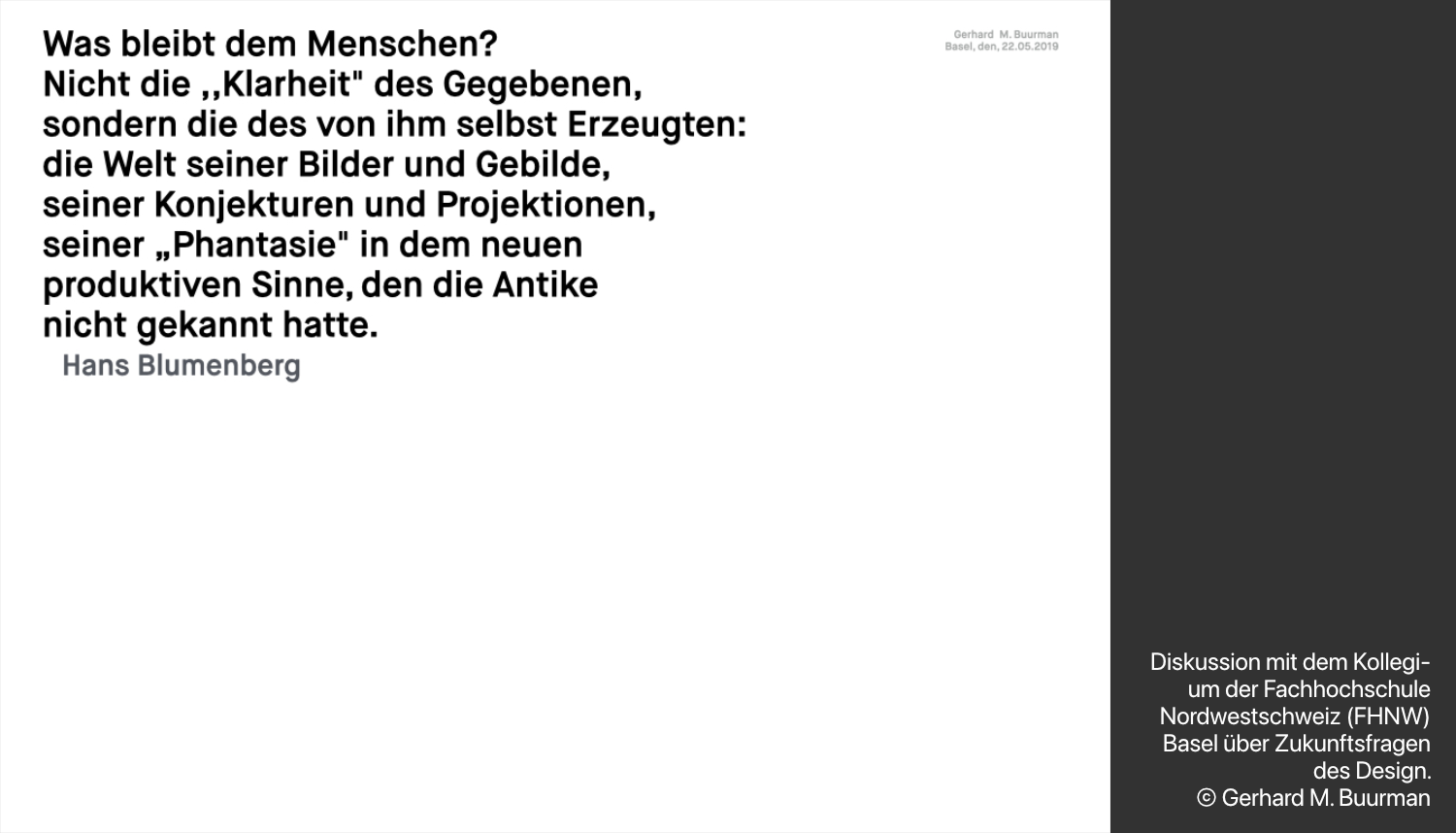 Diskussion an der FHNW Basel, Zukunft des Design / © Gerhard M. Buurman