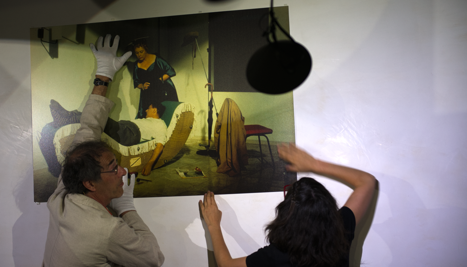 o_076_Venedig_3 Claude Lichtenstein und Alice Schwab bei der Hängung