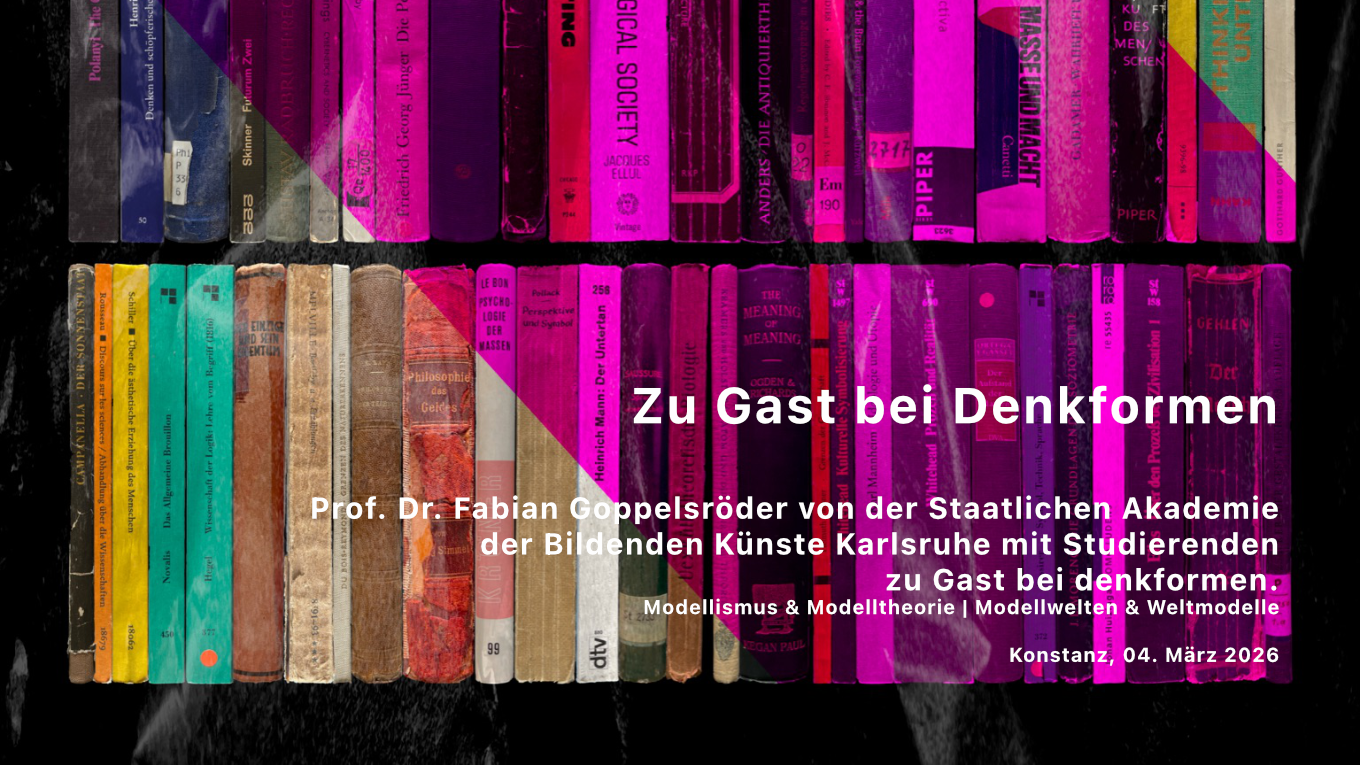 Studierende der Staatlichen Akademie der Bildenden Künste Karlsruhe mit Prof. Dr. Fabian Goppelsröder zu Gast bei denkformen